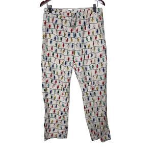 Hanna Andersson adult holidays light flannel cotton straight leg pants sz S